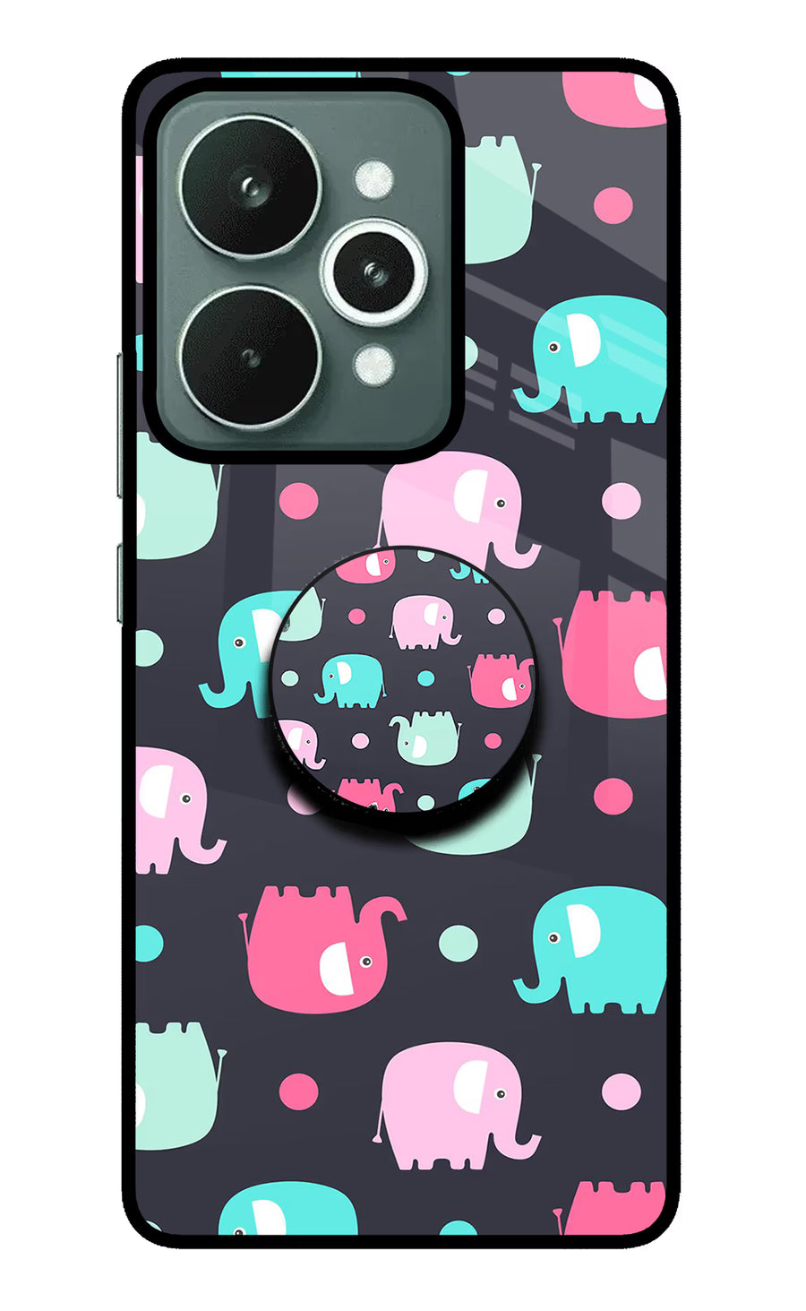 Baby Elephants Realme 15 Pop Case, Metal case
