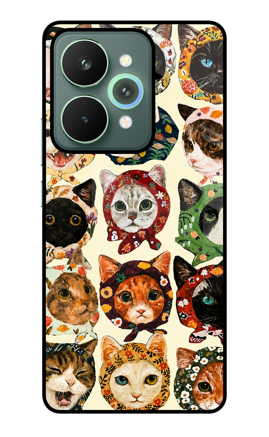 Cool Cat Realme 15 Pro Back Cover, Glass case
