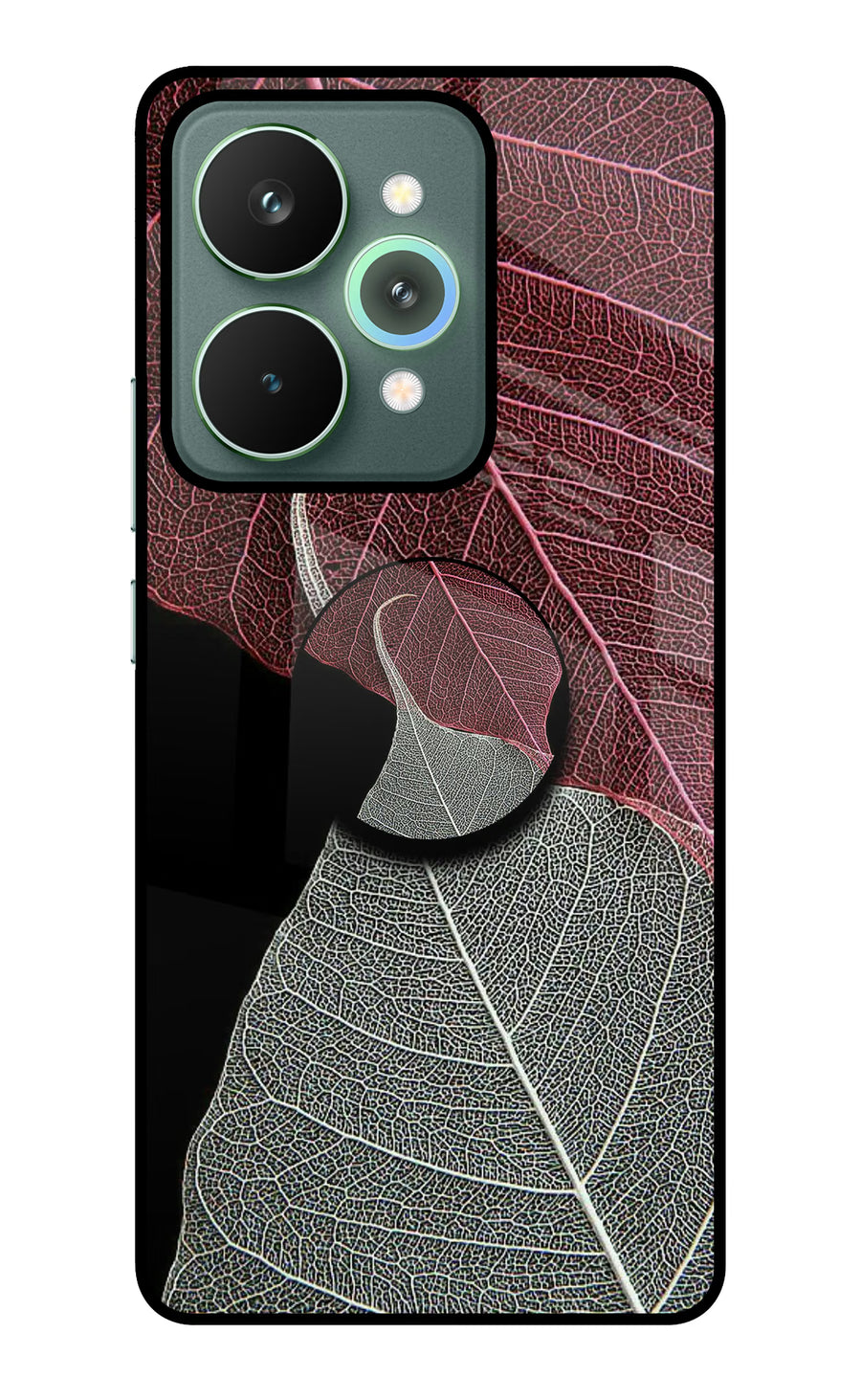 Leaf Pattern Realme 15 Pro Pop Case, Glass case