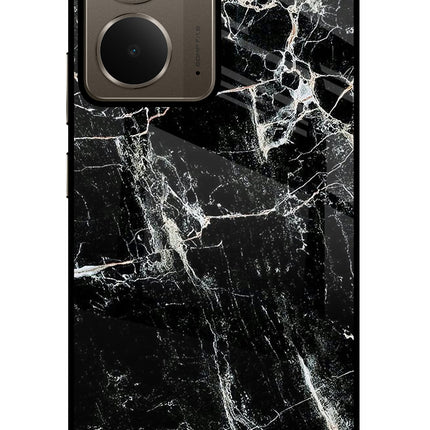 Black Marble Texture Realme P3 Glass Case