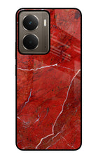 Red Marble Design Realme P3 Glass Case
