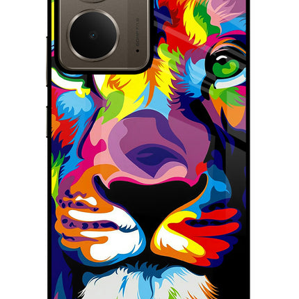 Lion Realme P3 Glass Case