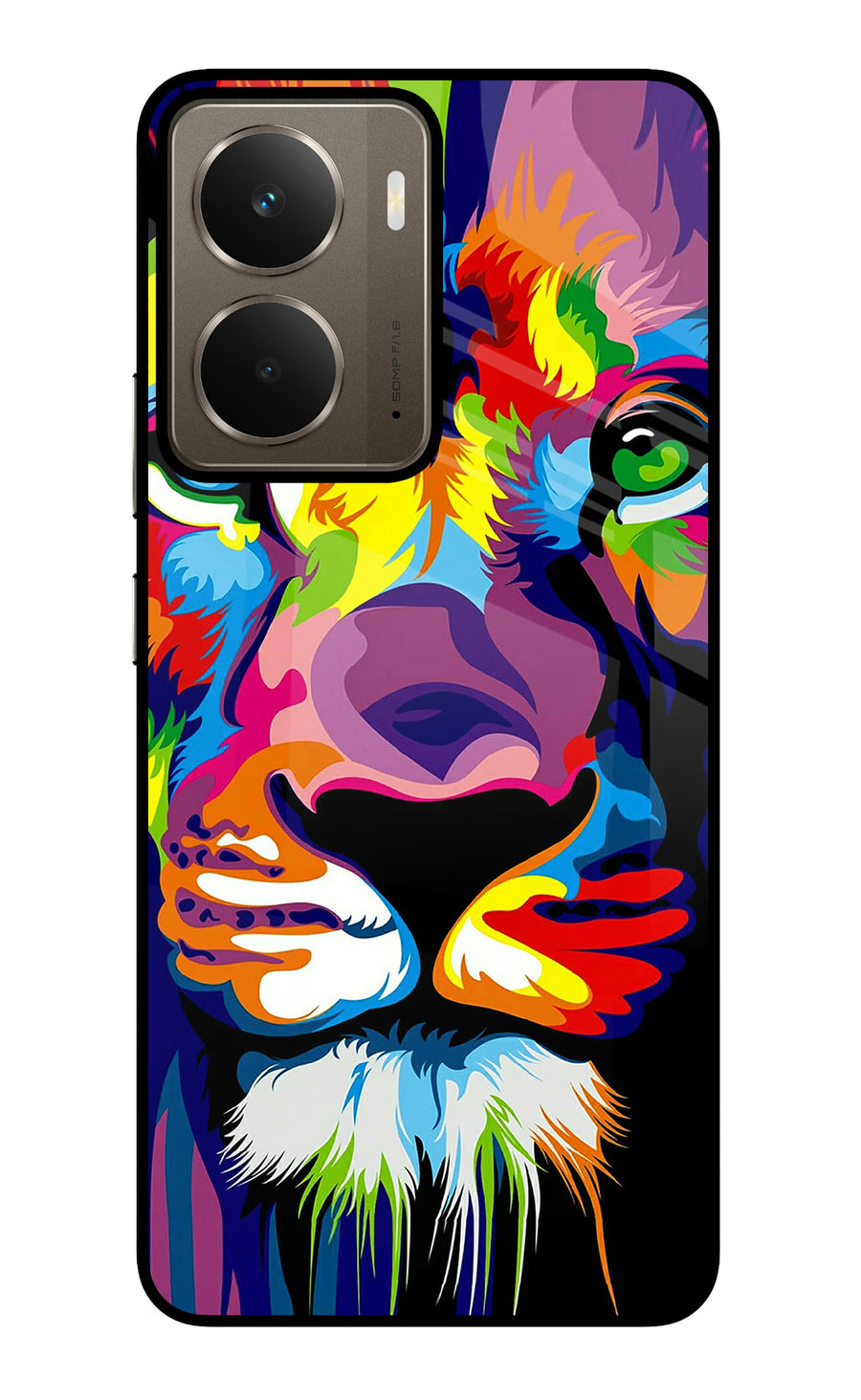 Lion Realme P3 Back Cover, Glass case