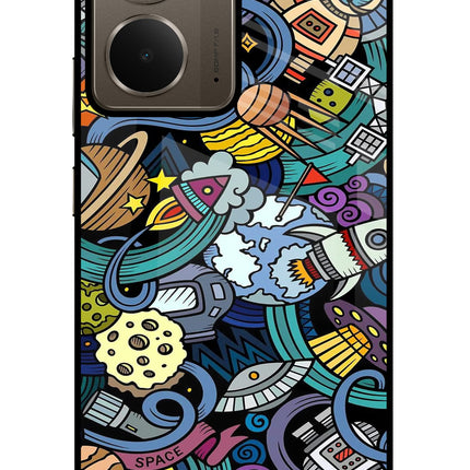 Space Abstract Realme P3 Glass Case