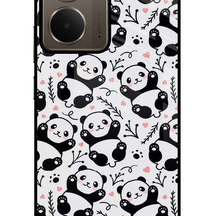 Cute Panda Realme P3 Glass Case