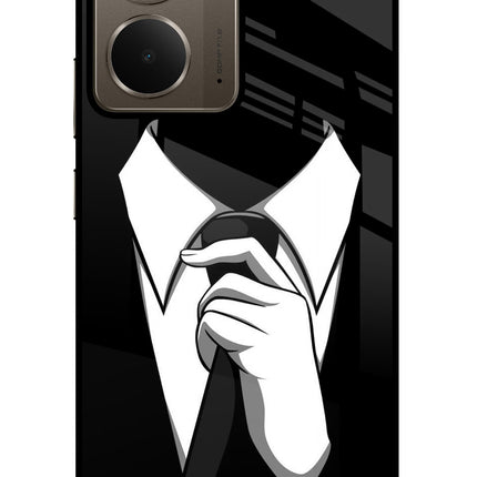 Black Tie Realme P3 Glass Case