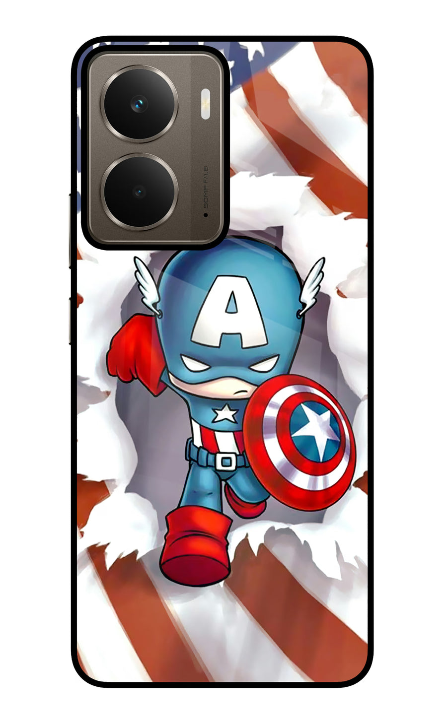Captain America Realme P3 Back Cover, Glass case