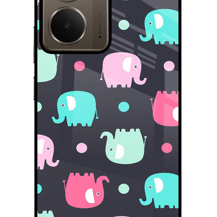 Elephants Realme P3 Glass Case