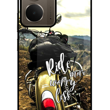 Ride More Worry Less Realme P3 Glass Case