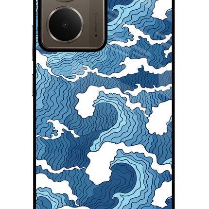Blue Waves Realme P3 Glass Case