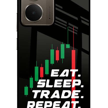 Eat Sleep Trade Repeat Realme P3 Glass Case