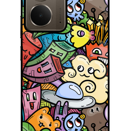 Veggie Doodle Realme P3 Glass Case