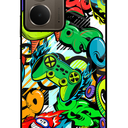 Game Doodle Realme P3 Glass Case