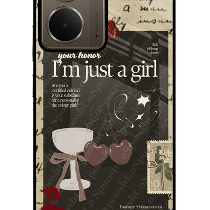 I am just a girl Realme P3 Glass Case