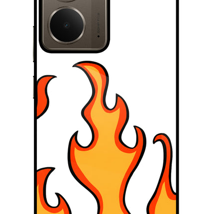 Fired Up – White Realme P3 Glass Case