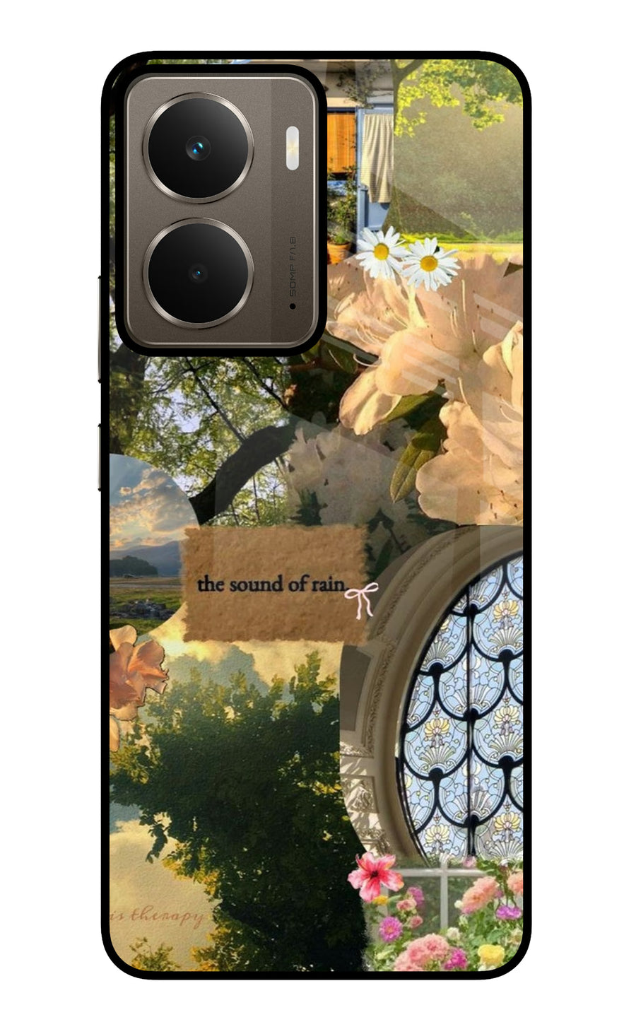 Rain Realme P3 Back Cover, Glass case