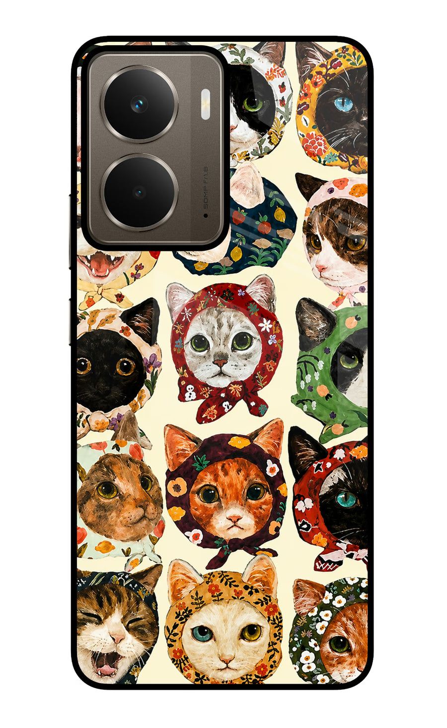 Cool Cat Realme P3 Back Cover, Glass case
