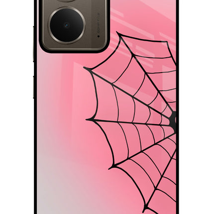 Pink Web Realme P3 Glass Case