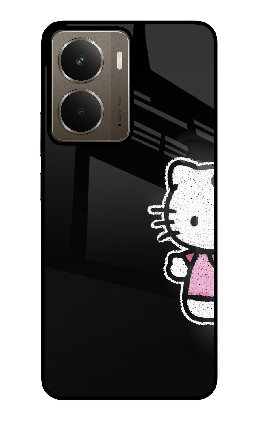 Kitty Charm Realme P3 Back Cover, Glass case