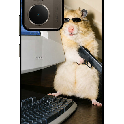 Hacker Hamster Realme P3 Glass Case