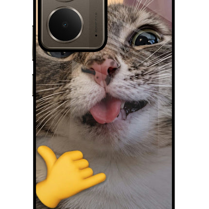 Silly Cat Call Realme P3 Glass Case
