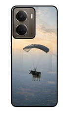 Skydiving Cow Realme P3 Glass Case