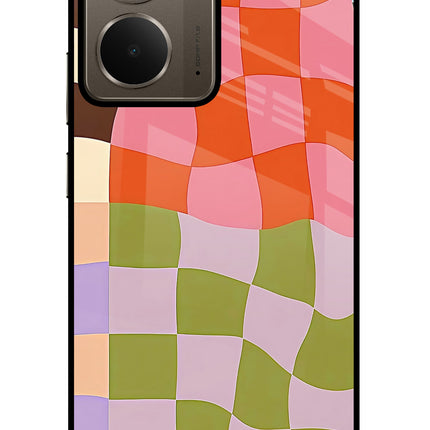 Wavy Grid Realme P3 Glass Case