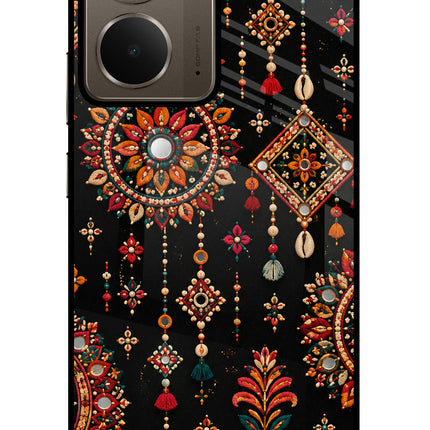 Boho Noir Realme P3 Glass Case Back Cover by Casekaro