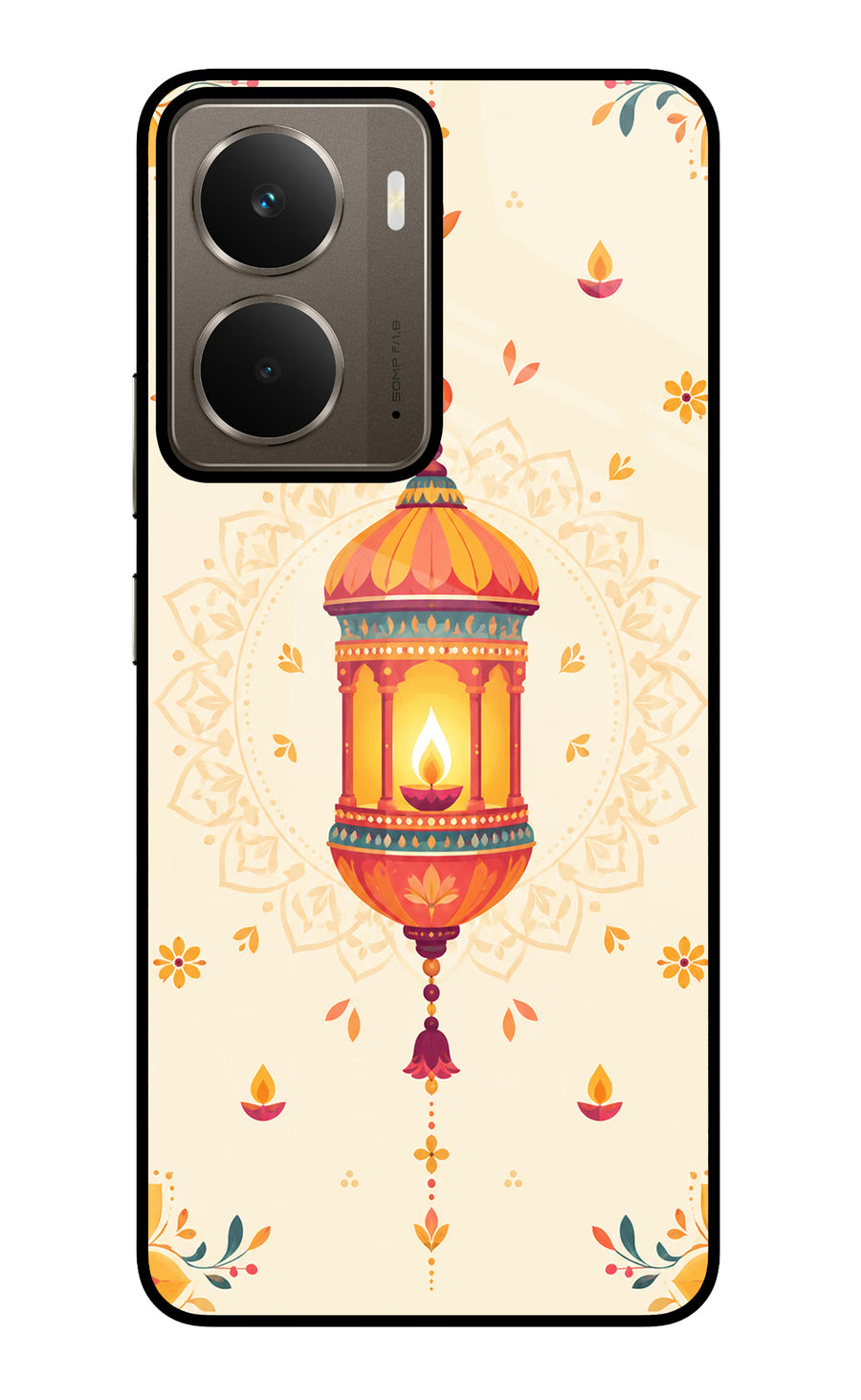 Golden Lantern Realme P3 Back Cover, Glass case