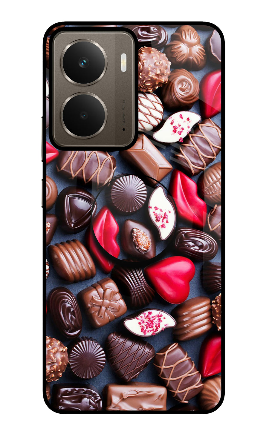 Chocolates Realme P3 Pop Case, Glass case