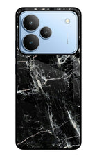 Black Marble Texture Realme P4 Glass Case