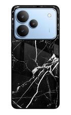 Black Marble Pattern Realme P4 Glass Case
