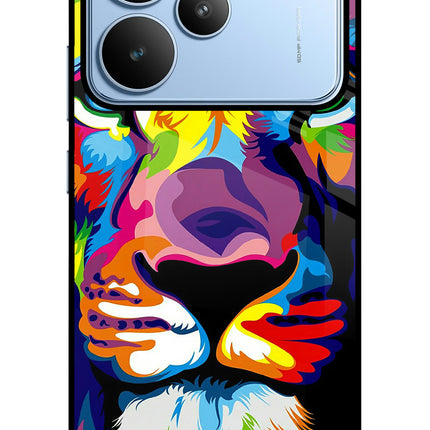 Lion Realme P4 Glass Case