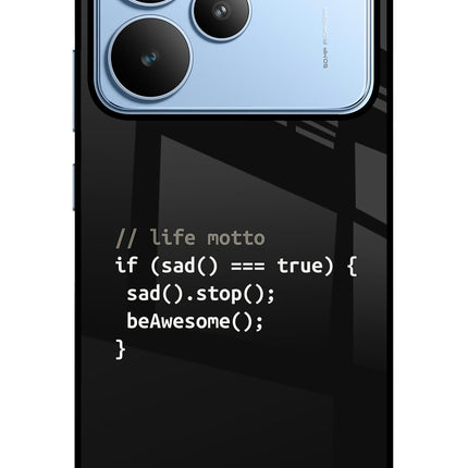 Life Motto Code Realme P4 Glass Case