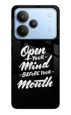 Open Your Mind Before Your Mouth Realme P4 Glass Case