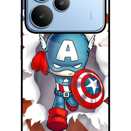 Captain America Realme P4 Glass Case