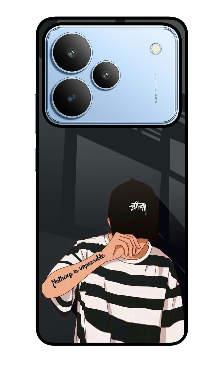Aesthetic Boy Realme P4 Back Cover, Glass case