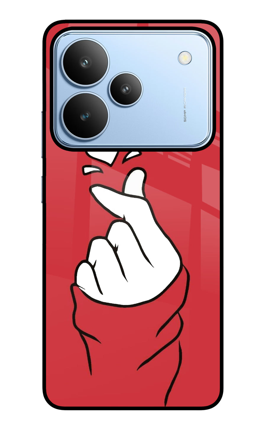 Korean Love Sign Realme P4 Back Cover, Glass case