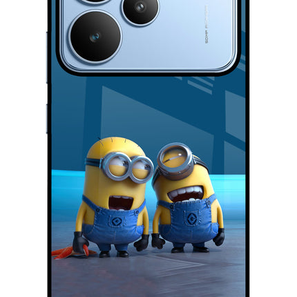 Minion Laughing Realme P4 Glass Case