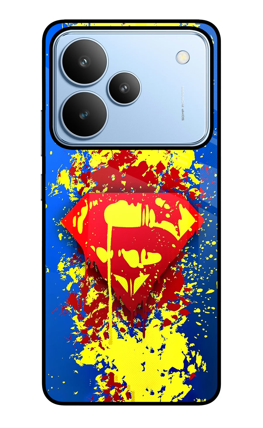 Superman logo Realme P4 Back Cover, Glass case