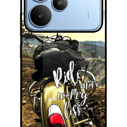 Ride More Worry Less Realme P4 Glass Case
