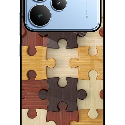Wooden Puzzle Realme P4 Glass Case
