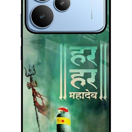 Har Har Mahadev Shivling Realme P4 Glass Case