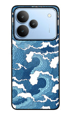 Blue Waves Realme P4 Glass Case