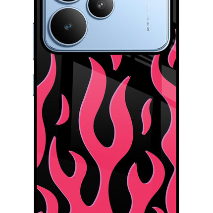 Fire Flames Realme P4 Glass Case