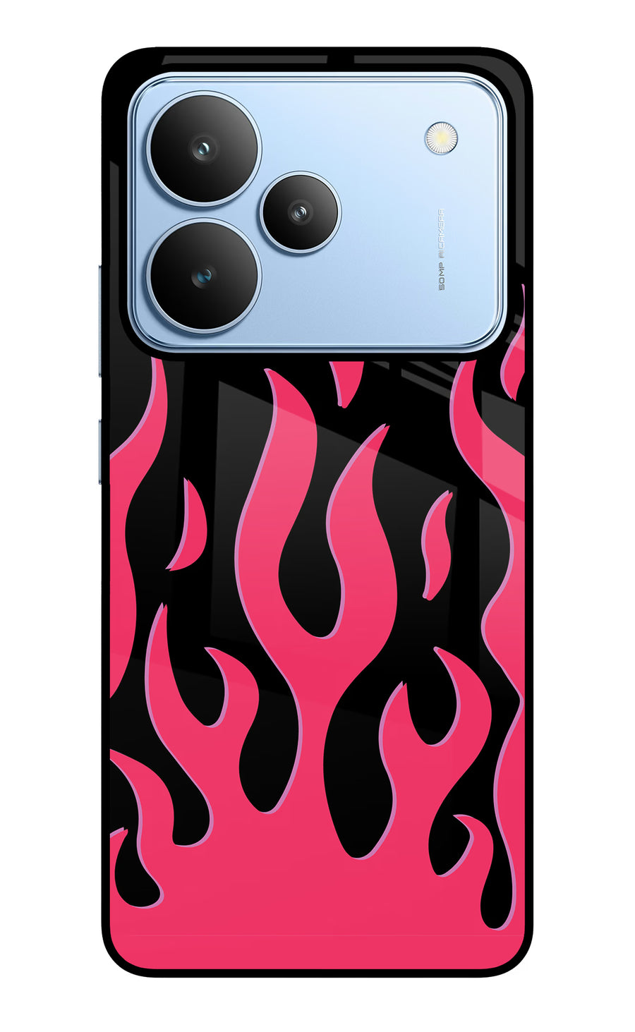 Fire Flames Realme P4 Back Cover, Glass case