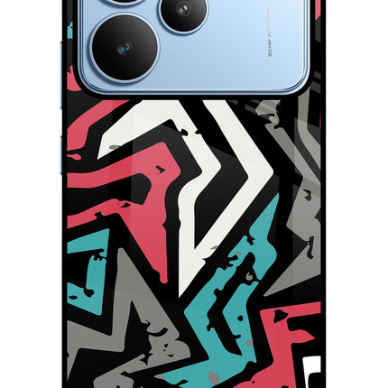 Geometric Graffiti Realme P4 Glass Case