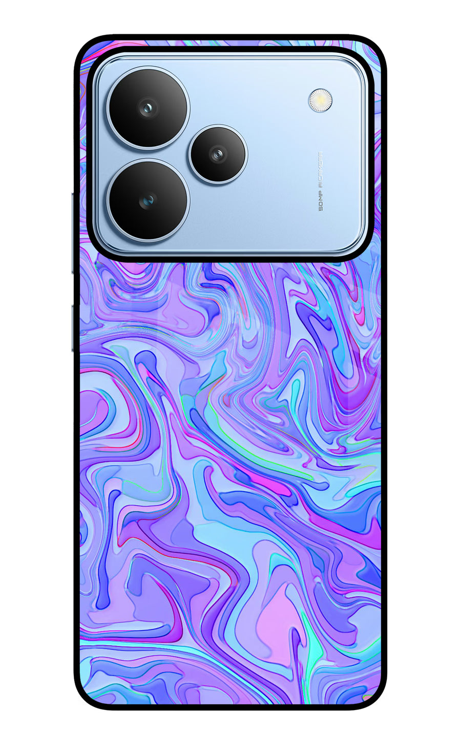 Glitter Realme P4 Back Cover, Glass case