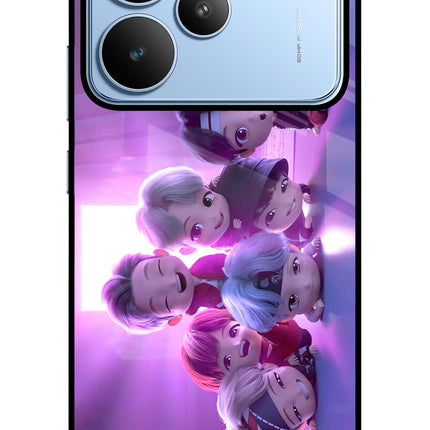 BTS Chibi Realme P4 Glass Case
