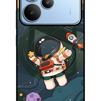 Cartoon Astronaut Realme P4 Glass Case